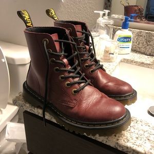 Red doc martens